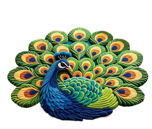 Non-Slip Peacock Mat