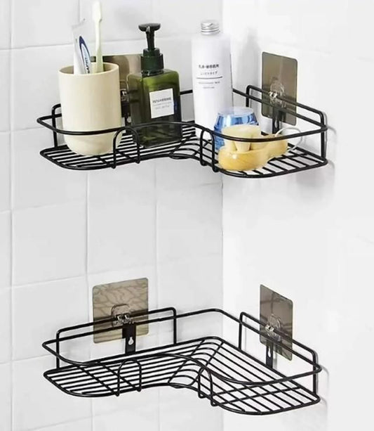 Stainless Steel Self-Adhesive Corner Rack for Kitchen &amp; Bathroom